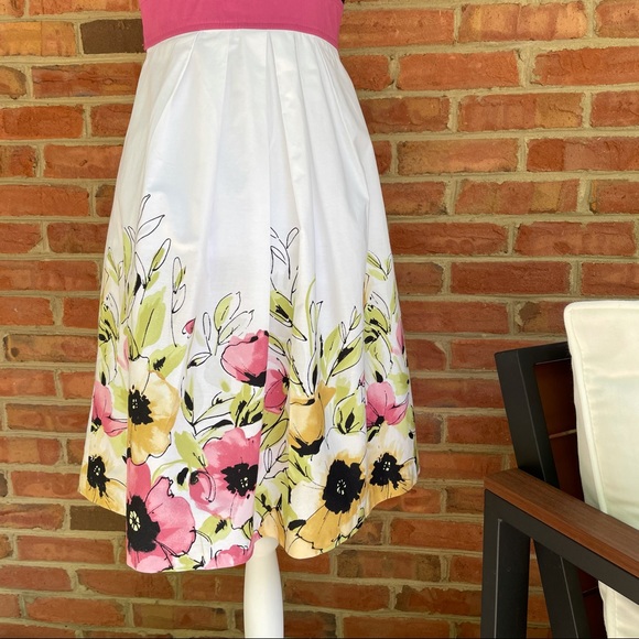 Spring Sun Dress size 3/4 Maurice’s black sleeveless fitted bodice floral skirt - Picture 9 of 11